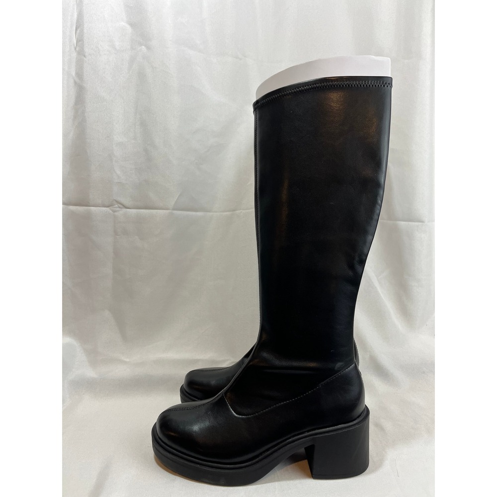 Wild Fable Womens Black Knee High Platform Boots Chunky Block Heel Size 8.5 NEW